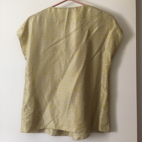 DAY BIRGER ET MIKKELSEN Ella Silk Petal Neckline Gold Blouse 38 M - Picture 3 of 5